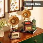Vintage Style Wooden Record Player with Bluetooth, USB, AUX, FM Radio and Built-in Speakers (109HJ-1)