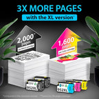 Smart Ink Compatible Ink Cartridges Replacement for HP952XL 952 XL 2 Black and Cyan/Magenta/Yellow (5 Combo Pack) to use with HP OfficeJet Pro 8710 7740 8720 8715 8210 8703 OfficeJet 8702 Printers