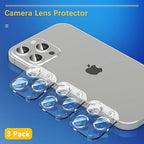 UniqueMe [3 Pack] Camera Lens Protector Compatible with iPhone 13 Pro 6.1" / 13 Pro Max 6.7" Tempered Glass,[Case Friendly][New version][Scratch-Resistant][Easy Installation] - Sliver Circle