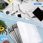 Jetec 32 Pcs Mesh Zipper Bags Toy Storage Bikini Organizer Bag Bolsas Para Guardar Trajes De Baño Waterproof Zipper Reusable Pouch Puzzle Multipurpose for Storage Office(Black,15 x 11 Inch)