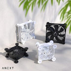 ANEXT, USB Fan, USB Computer Fan, Silent Fans for Receiver DVR PlayStation Xbox Computer, (80mm,White Dual Packs)