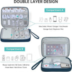 CILLA Electronics Organizer Travel, Travel Cord Organizer Case, Compact Electronics Accessories Bag for Cable, Cord, Charger, Phone