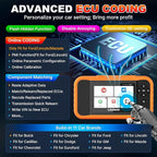 LAUNCH X431 Creader Elite 2.0 FGC OBD2 Scanner,ECU Coding, Bi-Directional Scan Tool for Ford, for GM, for Chrysler,100+ Reset, Full System Diagnose, FCA AUTOAUTH, AUTOVIN, Lifetime Free Update