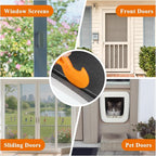2PACK MAGZO Window&Door Screen Replacement Kit, 48''W x 99''L, with Retainer Spline (Total 65.6 FT) and Press-Fit Roller Tool, Polyester Scratch-Proof, Net Roll Repair for Sliding/House Windows, Black