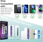 2 Pack Screen Protector Tempered Glass for iPhone 16e and iPhone 14 and iPhone 13 and iPhone 13 Pro 6.1-Inch Auto Dust Removal, No Bubbles, High Definition Clear, Easy Installation