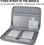 DOMISO 15.6 Inch Laptop Case Rugged Sleeve Waterproof Hard Shell Protective Cover Fits Most 15.6" Laptops/Macbook Pro/Lenovo IdeaPad/HP ENVY/Dell XPS (Silver)