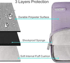 MOSISO Laptop Case 15 inch, 15 inch Laptop Sleeve Compatible with MacBook Air 15 M4 A3241 M3 A3114 M2 A2941 2025 2024 2023,Dell XPS 15,Polyester Vertical Computer Sleeve Bag with Pocket, Purple