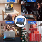 TECKNET Laptop Cooling Pad, 12"-15.6" Laptop Cooler, Gaming Laptop Cooling Stand, Wind Speed Adjustable, 2 USB Powered Laptop Fan Cooling Pad for Laptop Within 16 Inch (Blue)