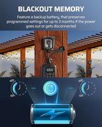 DEWENWILS Outdoor Timer Outlet Waterproof, Outdoor Digital Timer for Lights, Programmable with 2 Grounded Outlets, for Home and Garden, Halloween, 15A, 1/2HP, Heavy Duty, ETL Listed