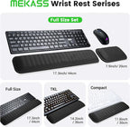 MEKASS Ergonomic Wrist Rest for Keyboard and Mouse, Soft Memory Foam Keyboard Wrist Rest Set with Non-Slip Silicone Base, Easy Typing, Pain Relief, Comfort for Office, Work, Gaming (Purple)