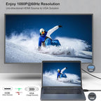 BENFEI HDMI to VGA 6 Feet Cable, Uni-Directional HDMI Computer to VGA Monitor Cable (Male to Male) Compatible for Computer, Desktop, Laptop, PC, Monitor, Projector, HDTV, Roku, Xbox