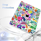 May Chen Compatible with MacBook Pro 13 inch Case 2022 2021 2020 Release Models A2338 M2 M1 A2251 A2289, Plastic Hard Shell Case Keyboard Cover for Mac Pro 13" with Touch Bar & Touch ID, Floral Leaves