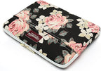 Canvaslove Pink Rose Pattern Laptop Sleeve Case Bag with Pocket for MacBook Pro 14 inch and 14 inch Laptop