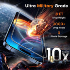 TOCOL for iPhone 15 Screen Protector 9H Hardness Military Grade Shatterproof HD Tempered Glass Full Coverage Easy Installation Case Friendly 2 Pack