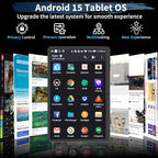 Android 15 Tablet, 26GB + 256GB (2TB Expandable), 10.1-inch Tablet with Keyboard, 8000 mAh Battery, BT 5.0, 5G WiFi, Widevine L1, 2-in-1 Tab with Mouse, Protective Case，Stylus (Black)