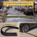 CXRCY Cable Protector Ramp 4 Pack of 1-Channel Rubber Hose Ramp, 22046Lbs Capacity Heavy Duty Speed Bumps Hose Cord Protector Ramps for Driveway&Outdoor/Wire/Hose/Pipe Hider