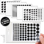 BLOCKED Stackable Webcam/Camera Vinyl Covers | 456 Low-Tack Restickable Webcam Stickers | Multi Finishes, Colors, & Sizes | 6-Pack Variety