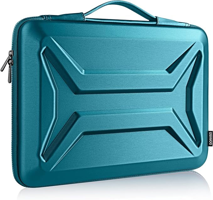 DOMISO 17 Inch Laptop Case Rugged Sleeve Waterproof Hard Shell Protective Cover Fits Most 17-17.3" Laptops/Dell XPS 17 / HP Envy 17 (Teal)