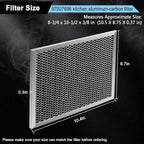 97007696 Charcoal Filter Replacement for Range Hood 41F Grease Filter 6105c 8-3/4" x 10-1/2" Aluminum Mesh Charcoal Carbon Filter Compatible with Most Brand Stove Vents -4 PACKS by Fetechmate