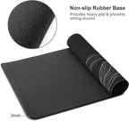 Black and White Mountain Large Mouse Pad,Gaming Keyboard Desk Pad,Extended Mouse Mat Non-Slip Rubber Base with Stitched Edges for Office Game Home XXL 35.4"x15.7"