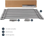 StarTech.com Horizontal Lacing Bar w/ 2 inch Offset at 75 Degrees- Server Rack Cable Management- 19" Network Rack-Mount Cord Organizer- 10pk , TAA (CMLB102)