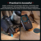 SmallRig Mount Plate for AirTag, Quick Release Camera Mount Baseplate for Arca-Type, Built-in EVA Pad, 1/4"-20 Screws, for Canon EOS R5 / R5 C / R5 Mark II / R6 / R7 / R10 - MD5424