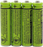 4-Pack BK-40AAABU 1.2V 400mAh Replacement Battery Pack for Panasonic Cordless Phone Handset BK40AAABU