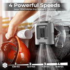 COMLIFE Portable Mini Waist Fan - Rechargeable Clip on Wearable Belt Fan, Max 25H Cooling,4 Speeds 13000RPM Turbo Hands-Free Under-Shirt Neck Fan for Outdoor Jobsite Camping Traveling