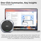 Bluetooth Conference Speakerphone M6 Conference Microphone with AI Noise Reduction AI Transcription Full-Duplex 360° Omnidirectional Voice Pickup USB Speaker for Teams Zoom Home Office, Black