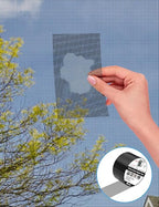 Wohohoho Window Screen Repair Tape, 2 in X 20 FT (240IN) Black Screen Patch Repair Kit, 3-Layer Strong Adhesive Invisible Screen Tape Mesh Repair for Windows, Doors Garage Mosquito Net Magnetic Screen