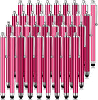 Outus 36 Pcs Stylus Pen for Universal Capacitive Touch Screens Devices, Stylus Pen Compatible with Tablet for Classroom Travel Olders Friendly(Rose Red)