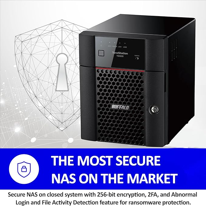 BUFFALO TeraStation 3430DN 4-Bay 4TB (2x2TB) Desktop Small-Med Business NAS w/Hard Drives Included