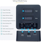 StarTech.com 1:1 M.2 NVMe Drive Duplicator, 90GBpm Standalone M.2 SSD Cloner/Copier, USB-C 3.2 20Gbps M.2 Dual-Bay Drive Dock