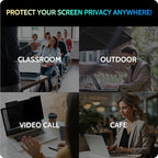 Magnetic Laptop Privacy Screen 15.6 inch for 16:9 Computer Monitor, 15" Removable Anti Glare Protector Blue Light Filter Shield Compatible with Lenovo Hp Dell Acer Asus Thinkpad Envy Xps