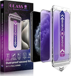 2 Pack Anti Blue Light Matte Screen Protector for iPhone 11 Pro Max and iPhon XS MAX 6.5-Inch Auto Dust Removal, No Bubbles, Tempered Glass Film, Easy Installation