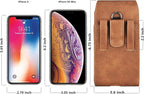 Phone Holster for Samsung Galaxy S24 S23 S22 S21 S20 FE S10 S9 A51 A52 A53 Note 20 Note 10 Plus LG Stylo 5 PU Leather Case Pouch Belt Phone Holder with Belt Clip,Brown