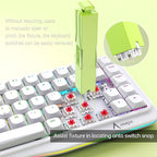 KEMOVE P10 2-in-1 Switch Puller Keycap Puller for Mechanical Keyboard, 304 Stainless Steel Key Switch Keycap Puller, Easily Remove and Replace Gaming Keyboard Switches and keycaps - Green