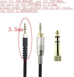 NewFantasia Replacement Audio Upgrade Cable Compatible with Audio-Technica ATH-M50xBT, ATH-AR3BTBK, ATH-SR50BT, ATH-ANC9, ATH-ANC7B, ATH-SR5BTBK, ATH-S700BT Headphones 2meters/6.6ft
