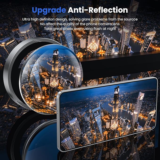 WSKEN for Samsung Galaxy S25 Edge Camera Lens Protector - Edge Thin Case Friendly, 9H Shatterproof Tempered Glass with Aluminum Metal Circle Camera Screen Protector Cover Accessories, Silver
