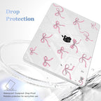 May Chen Case for MacBook Pro 13 inch M2 2023,2022,2021,2020 A2338 M1 A2251 A2289, Plastic Hard Shell Case for MacBook Pro 13" with Touch Bar Fits Touch ID, Clear Glitter Bow