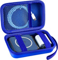 Travel Case for UCOMX for Nano/for Iseyyox/for LISEN/for RTOPS 3 in 1 Wireless Charger, Foldable Magnetic Charging Station Storage Holder Bag for Fast Charge Pad Cable and Adapter, Blue-Box Only