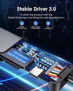 LENTION USB C Hub with 100W Charging, 4K HDMI, Dual Card Reader, USB 3.0 & 2.0 Compatible MacBook Pro, New Mac Air/Surface, Chromebook, More, Stable Driver Adapter (CB-CE18, Space Gray)