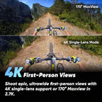Insta360 X3 Battery Kit - 360 Action Camera with 5.7K 360 Active HDR Video, 4K Single-Lens Camera, Waterproof, FlowState Stabilization, 2.29" Touchscreen, AI Editing, for Motorcycle, Wintersports