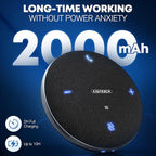 M4 Bluetooth Speakerphone Conference Microphone with AI Noise Reduction Full-Duplex AI Transcription USB Speakerphone 360° Voice Pickup Conference Speaker Home Office for Teams/Zoom, Black
