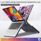 CISSOOK Compatible with MacBook Pro 14 inch 2025 2024-2021 Release M4 M3 M2 M1 Chip A3112 A3185 A3401 A2918 A2992 A2779 A2442, Hard Shell Case with Keyboard Cover Screen Protector, Stylized Flowers