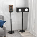 Universal Floor Speaker Stands Pair,Surround Sound Bookshelf Speaker Stands Support Up to 22 lbs for Home Theater Studio, 32.6" to 43" Height Adjustable
