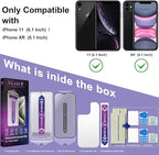2 Pack Matte Screen Protector for iPhone 11/iPhone XR, 9H Tempered Glass, Full Coverage, Anti-Fingerprint, Auto Dust-Elimination, No Bubble, Easy Installation