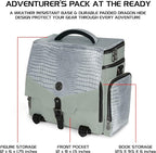 ENHANCE Travel Bag for DND Collector's Edition, Bag Compatible with Dungeons and Dragons, Battle Mat Holder, Dice Pockets and Accessories, Carry 4-8 Books (Silver Dragon)
