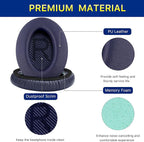 Replacement Ear Pads for Bose QuietComfort 35 (QC35) & Quiet Comfort 35 II (QC 35 ii) Headphones, EarPads Cushions with Noise Isolation Memory Foam, Softer Protein Leather, Added Thickness