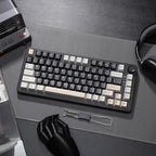 YUNZII B75 Mechanical Keyboard,75% Layout with Knob,Hot Swappable RGB Backlit Gasket Mounted, Creamy Typing, Double-Shot PBT Keycaps,Cherry Profile,for Win/Mac (Black, Milk V2 Linear Switch)